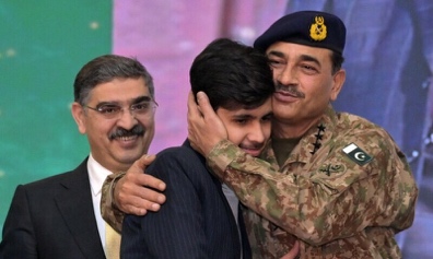 Prime Minister Anwaarul Haq Kakar and Chief of Army Staff Gen Asim Munir attend the Pakistan National Youth Conference in Islamabad. — Photo courtesy PMO